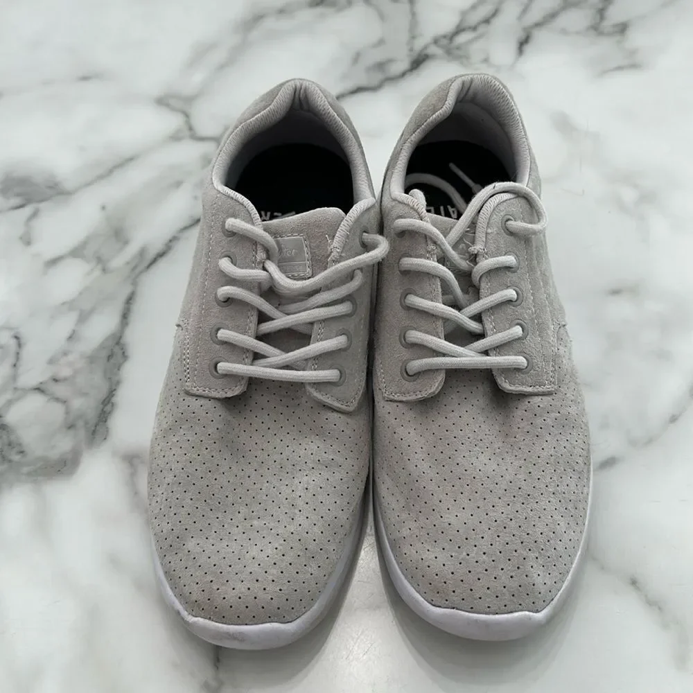 Travis Mathew Cuater Heather Gray Knit Suede Sneaker